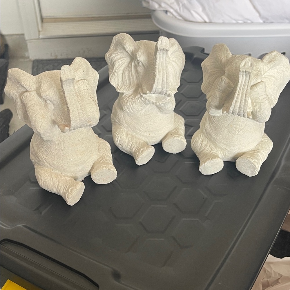 Hobby Lobby Cream Elephant Figurines